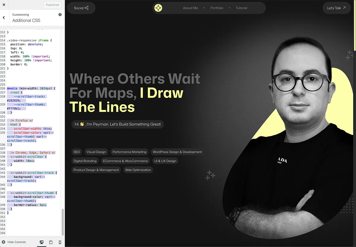 نحوه اضافه کردن کدهای اسکرول بار در وردپرس